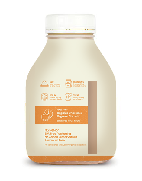Small Batch Grain Free Frozen Chicken Bone Broth for Dogs &amp; Cats