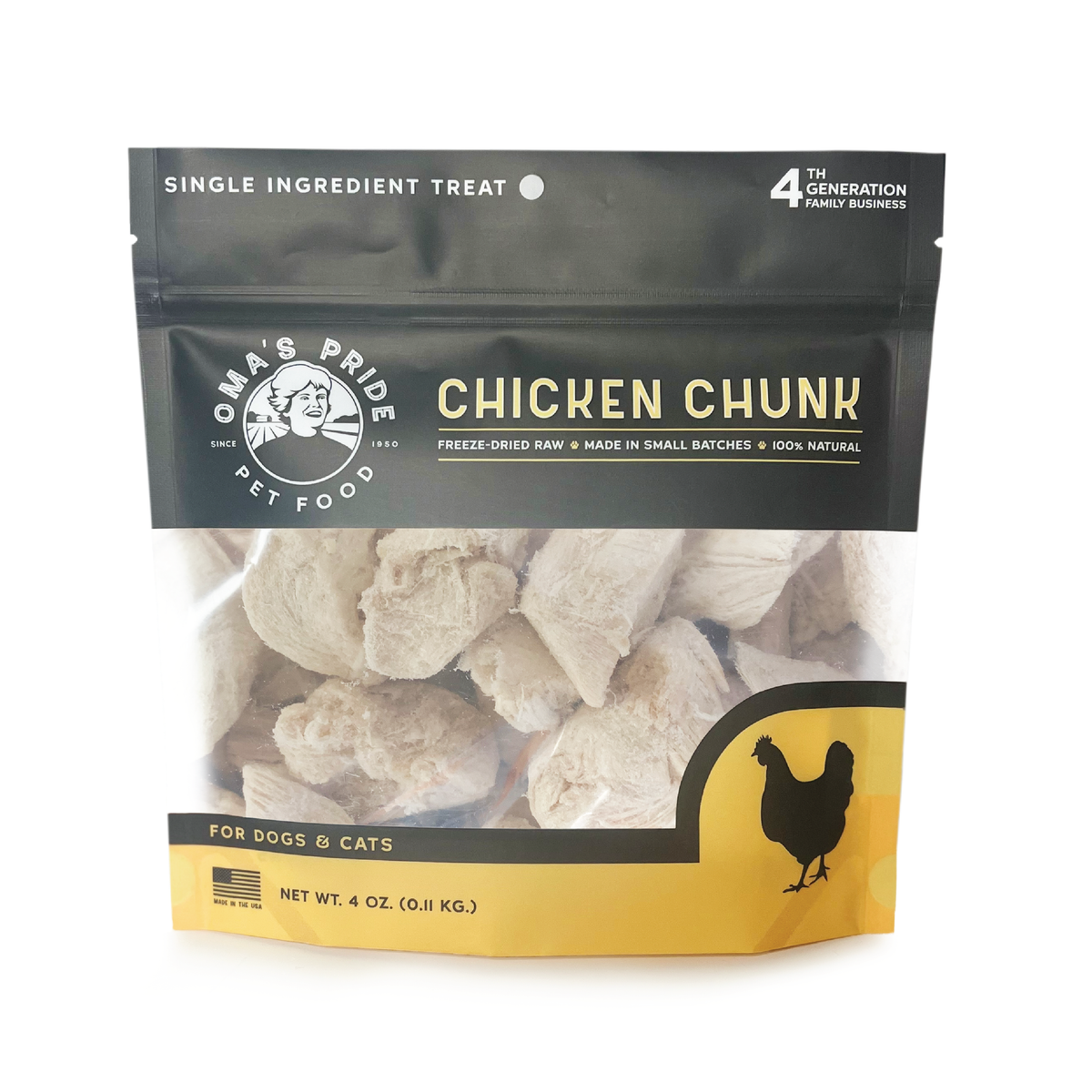 Oma&#39;s Pride Freeze-Dried Raw Chicken Chunk Dog &amp; Cat Treats