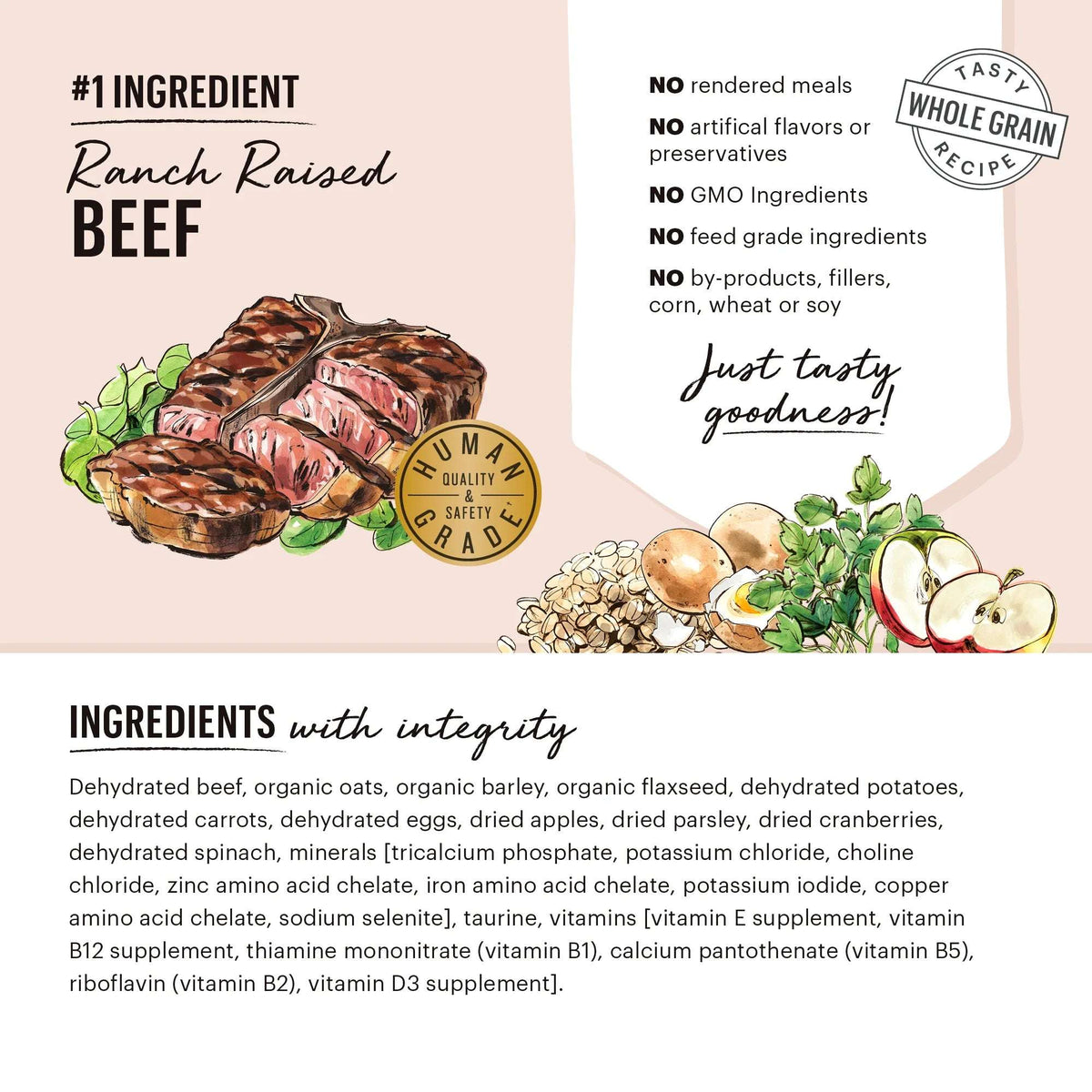 The Honest Kitchen Whole Grain Dehydrated Beef Dog Food