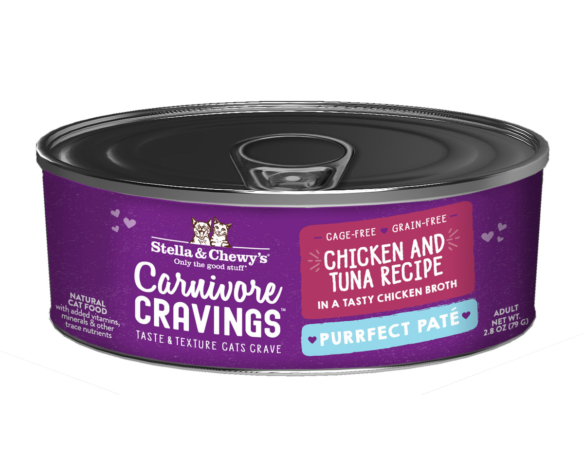 Stella &amp; Chewy&#39;s Carnivore Cravings Purrfect Pate Chicken &amp; Tuna Canned Cat Food