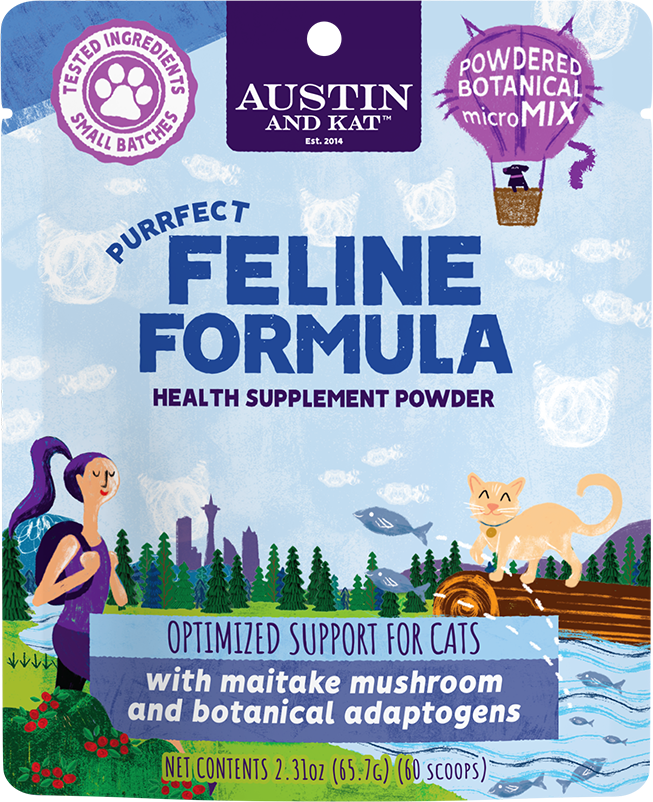 Austin and Kat Purrfect Feline Formula Total Support Powder