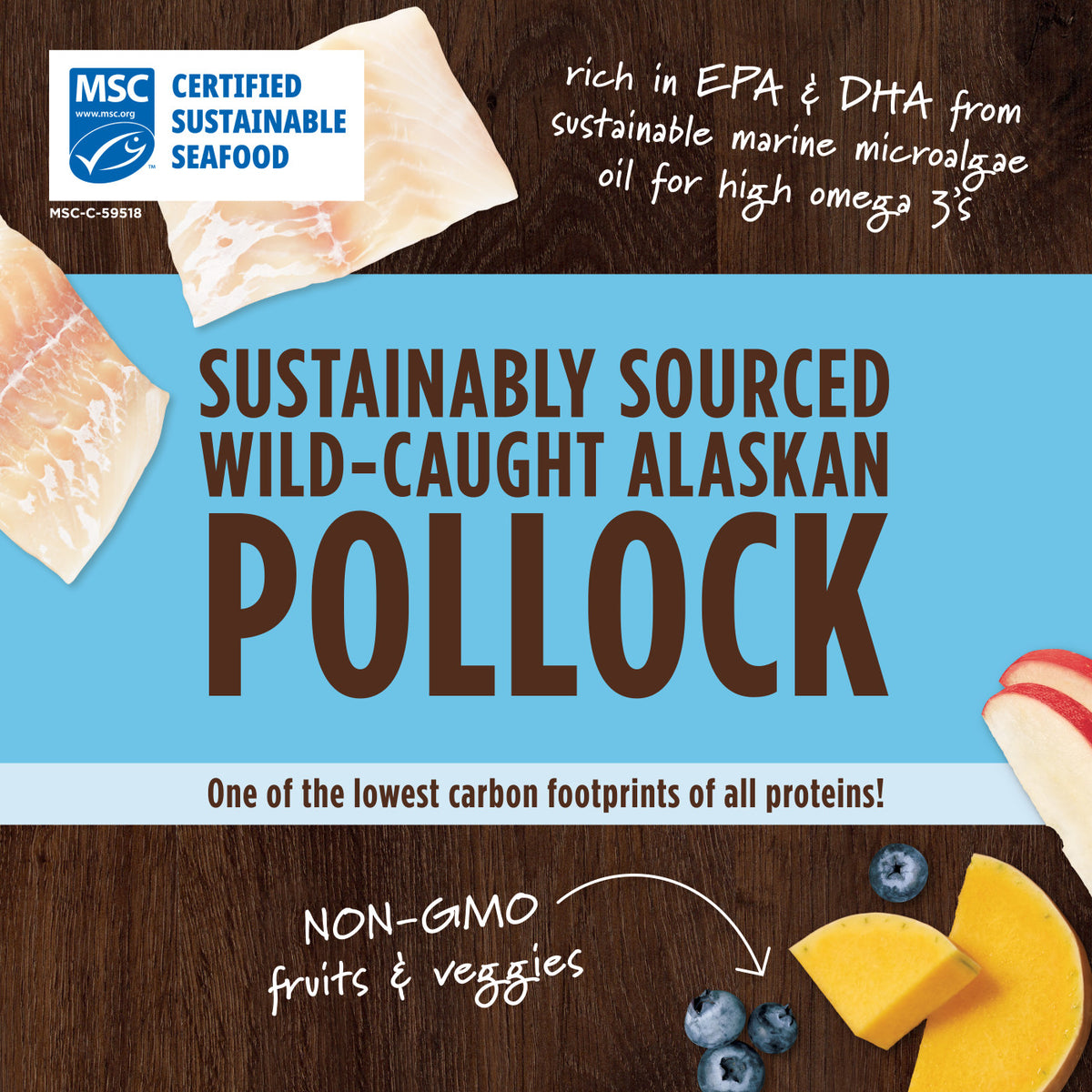 Instinct Raw Boost Mixers Grain-Free Wild-Caught Alaskan Pollock Recipe Freeze-Dried Dog Food Topper