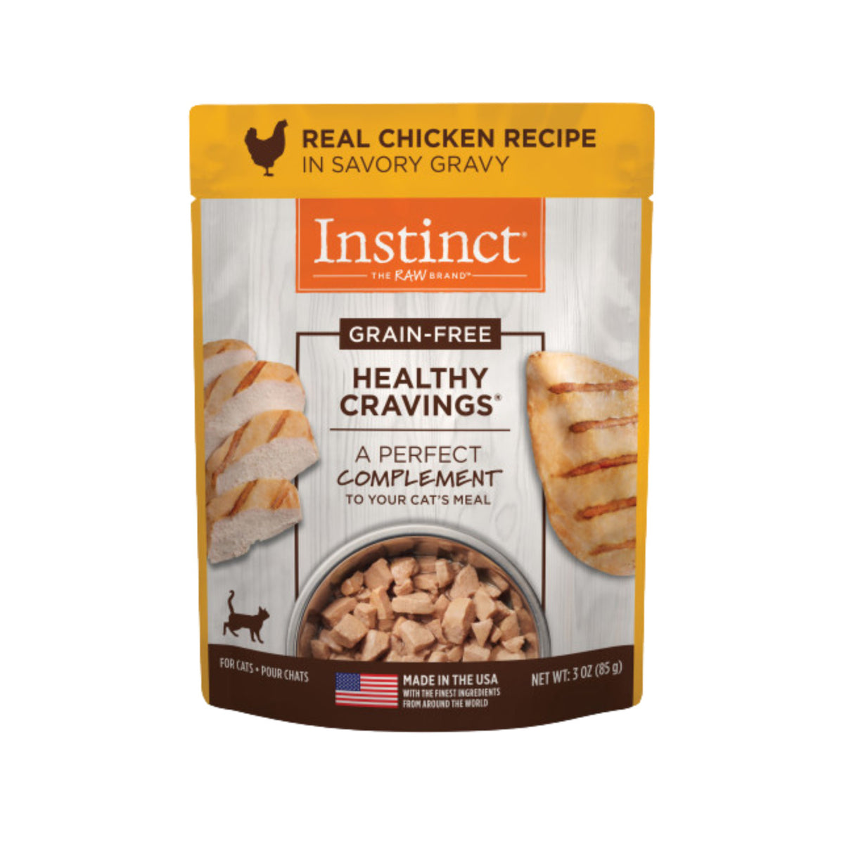 Instinct Healthy Cravings Grain-Free Real Chicken Recipe in Savory Gravy Wet Cat Food Topper