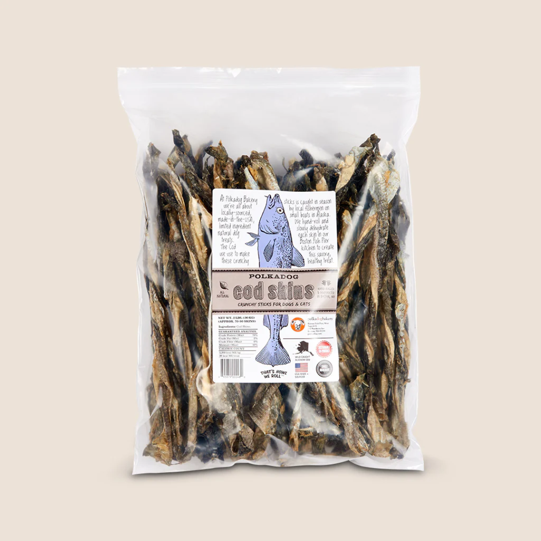Polkadog Bakery Cod Skin Crunchy Sticks Dog &amp; Cat Treats