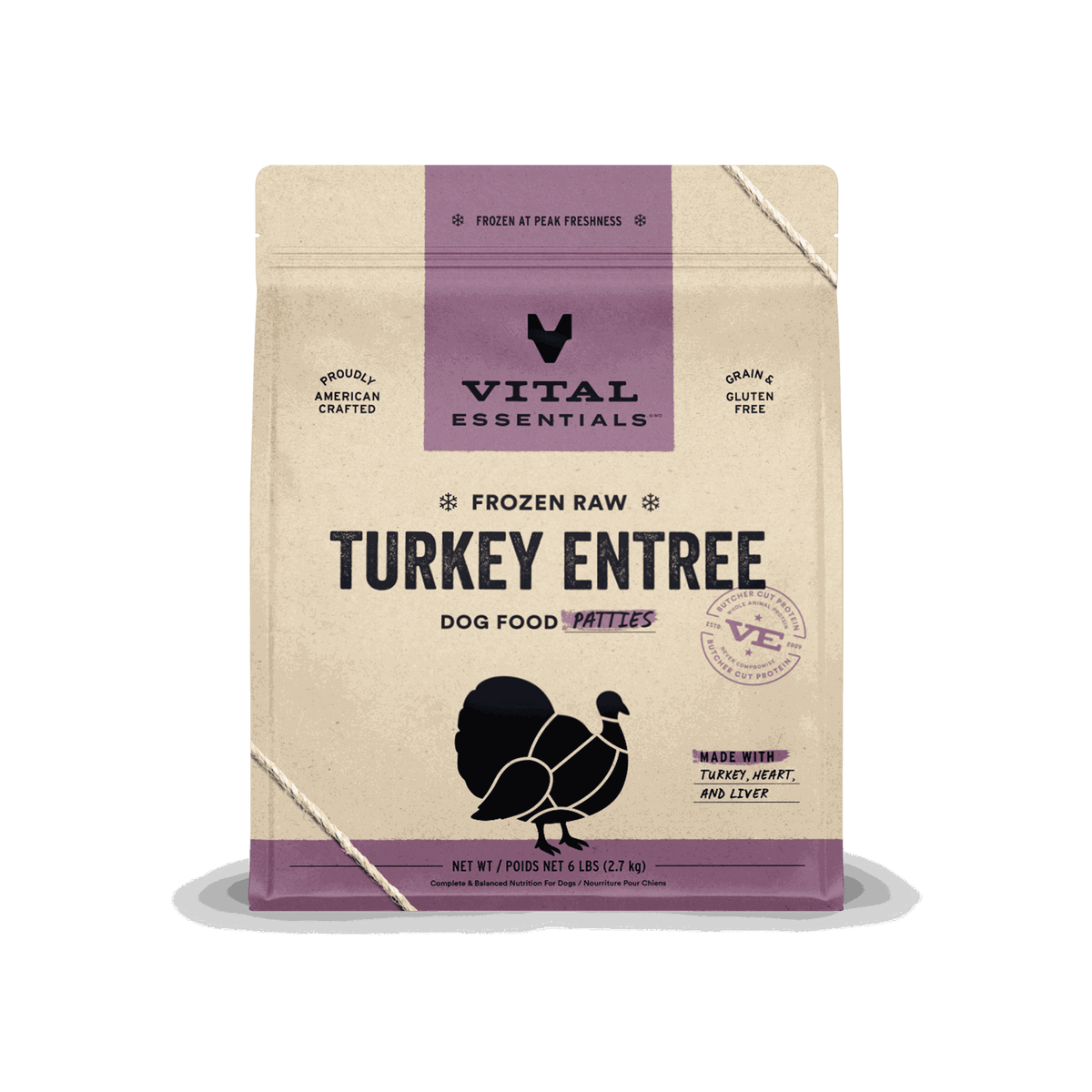 Vital Essentials Frozen Turkey Raw Dog Food