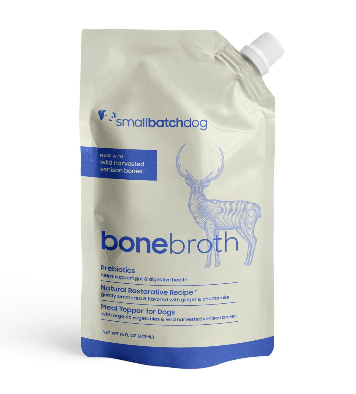Small Batch Grain Free Venison Bone Broth for Dogs &amp; Cats