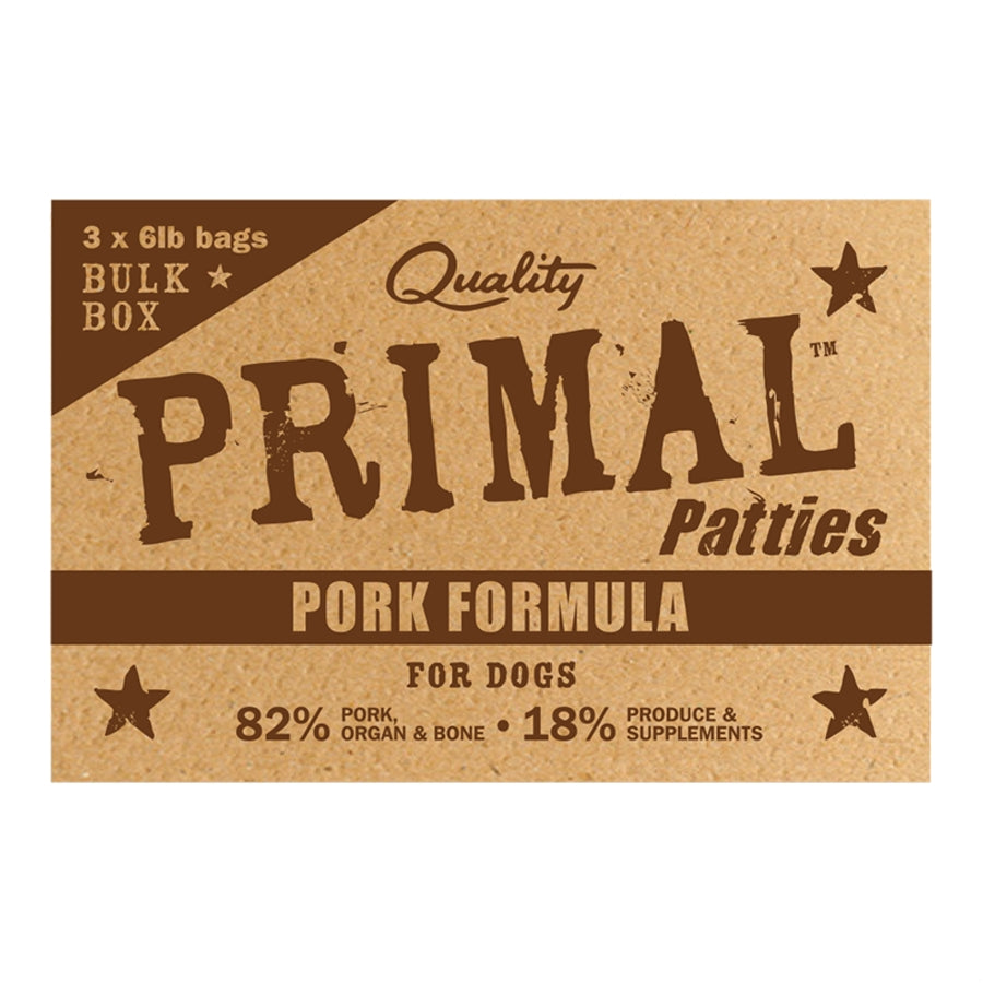 Primal Frozen Patties Pork Raw Dog Food
