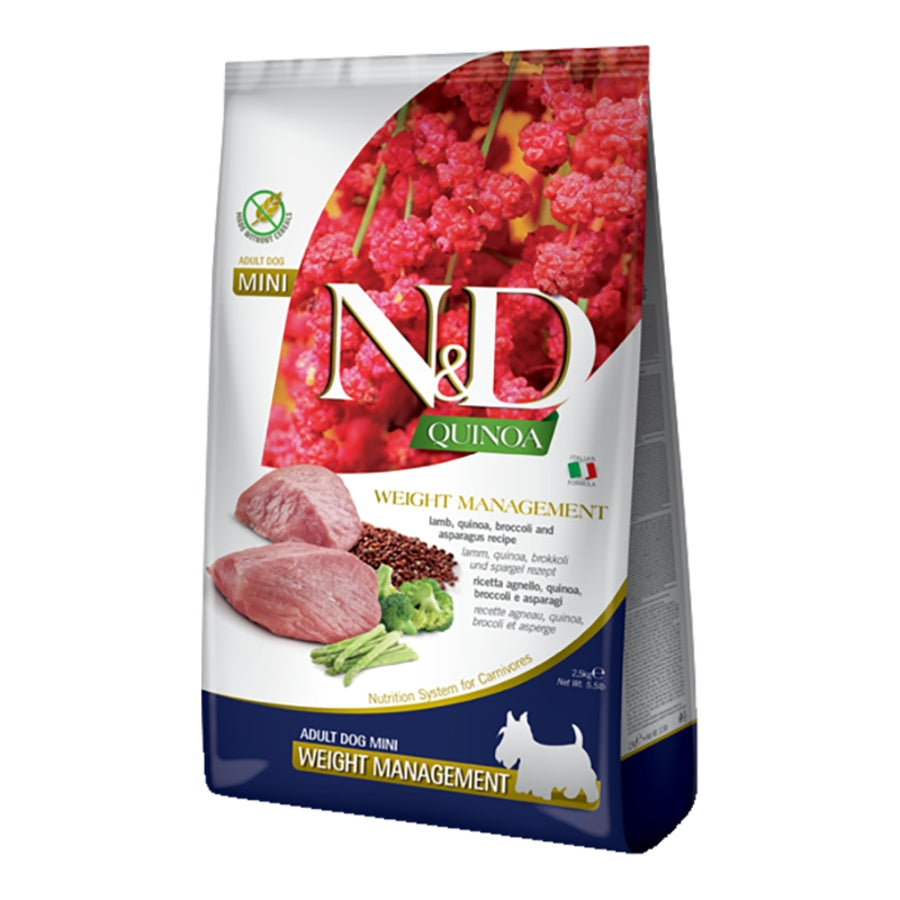Farmina N&D Quinoa Grain Free Lamb Weight Management Mini Dog Food