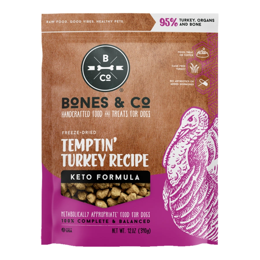 The Bones &amp; Co Freeze-Dried Raw Temptin&#39; Turkey Dog Food