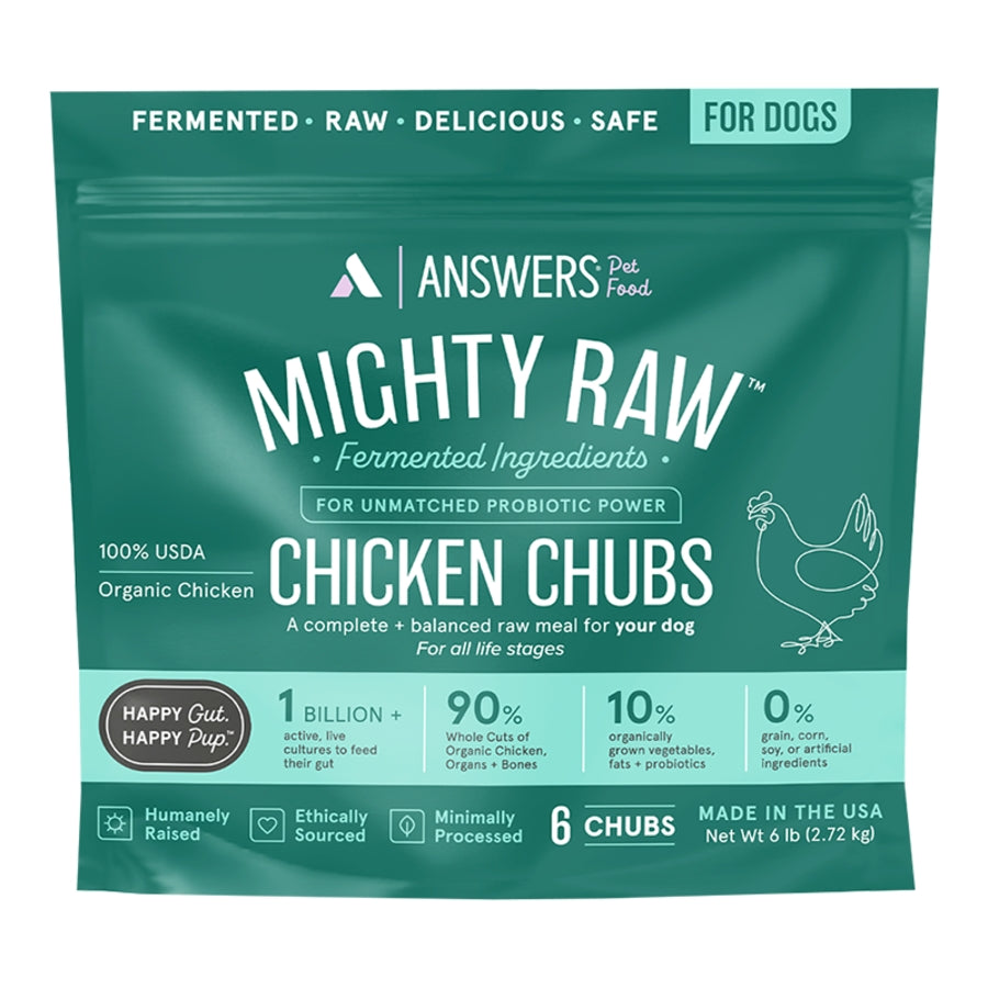 Answers Mighty Raw Chicken Frozen Raw Dog Food