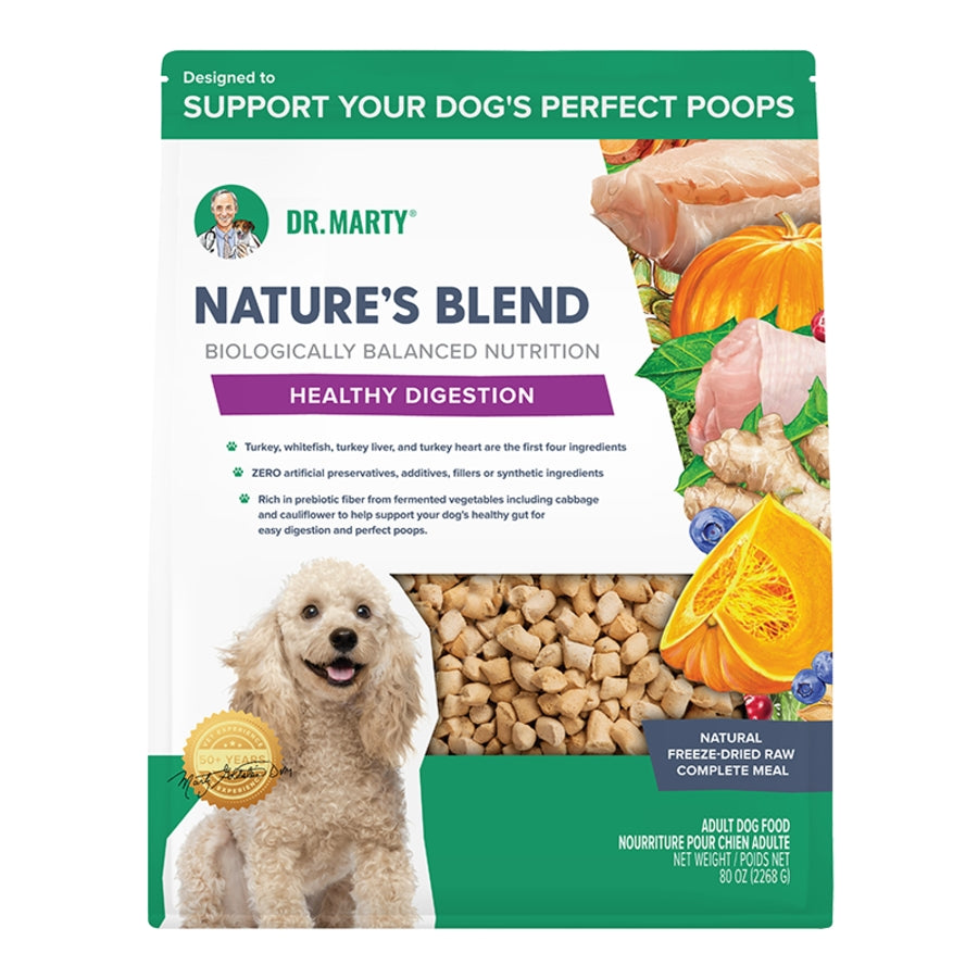 Dr. Marty Freeze-Dried Raw Nature&#39;s Blend Healthy Digestion Dog Food