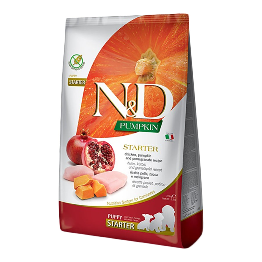 Farmina N&D Pumpkin Grain Free Chicken, Pumpkin & Pomegranate Puppy Starter Dog Food