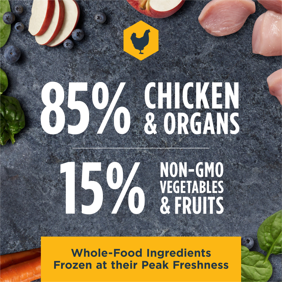 Instinct Frozen Raw Bites Grain-Free Cage-Free Chicken Recipe Dog Food