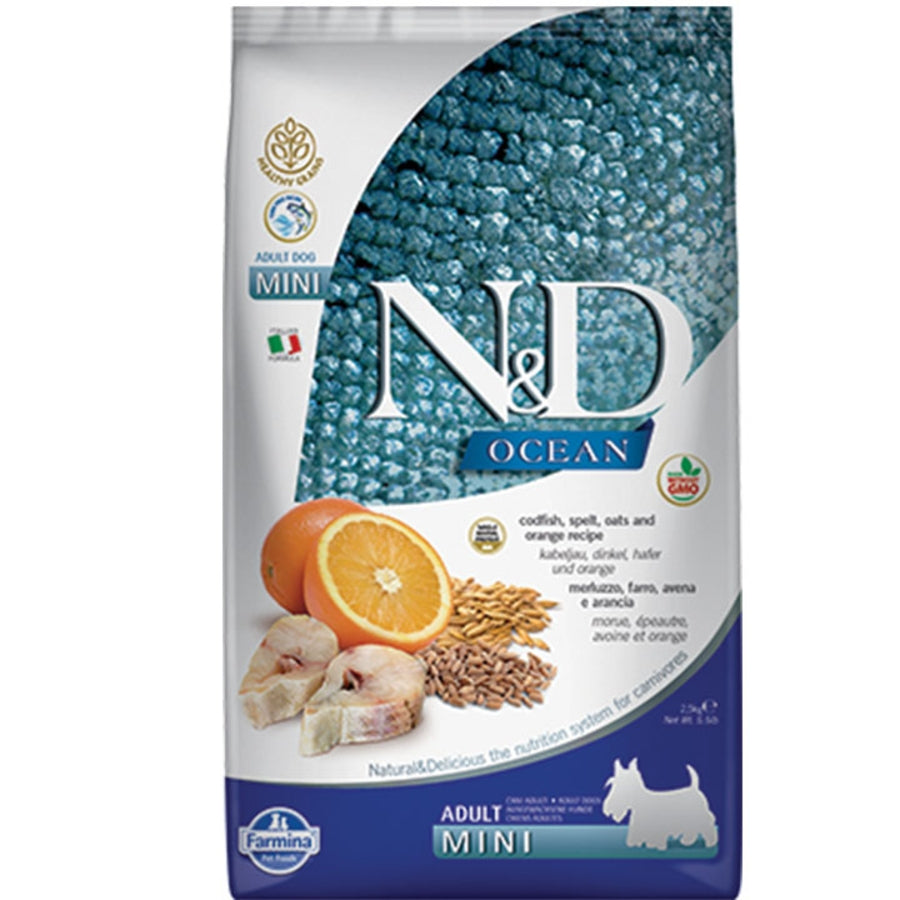 Farmina N&D Ocean Ancestral Grains Cod, Spelt, Oats & Orange Mini Dog Food