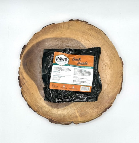 Rawr Frozen Raw Duck Heads for Dogs & Cats