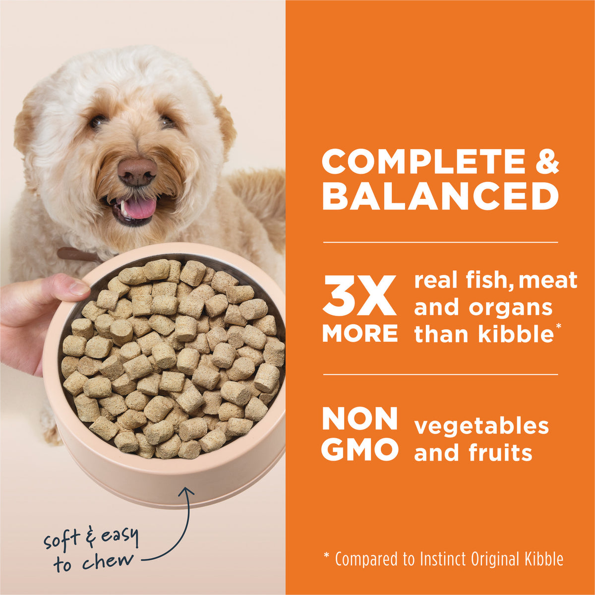 Instinct Freeze-Dried Raw Meals Grain-Free Wild-Caught Alaskan Pollock Recipe Dog Food