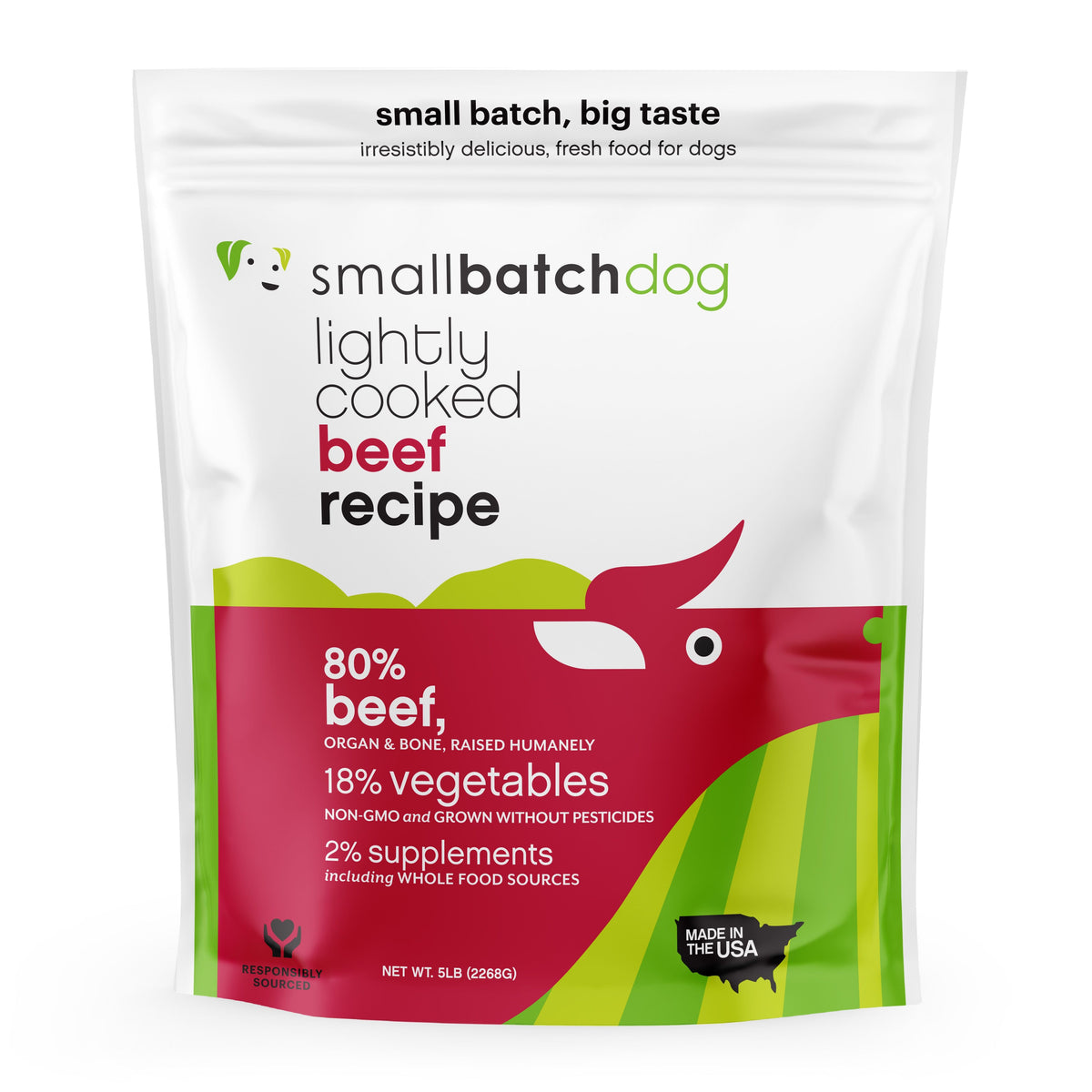 Small Batch Lightly Cooked Beef Sliders Frozen Dog Food