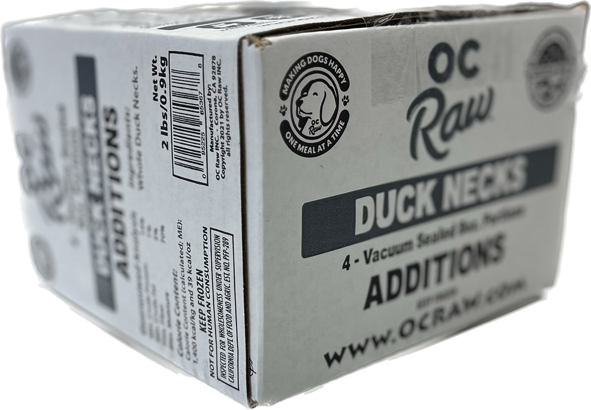 OC Raw Additions Frozen Raw Duck Necks for Dogs