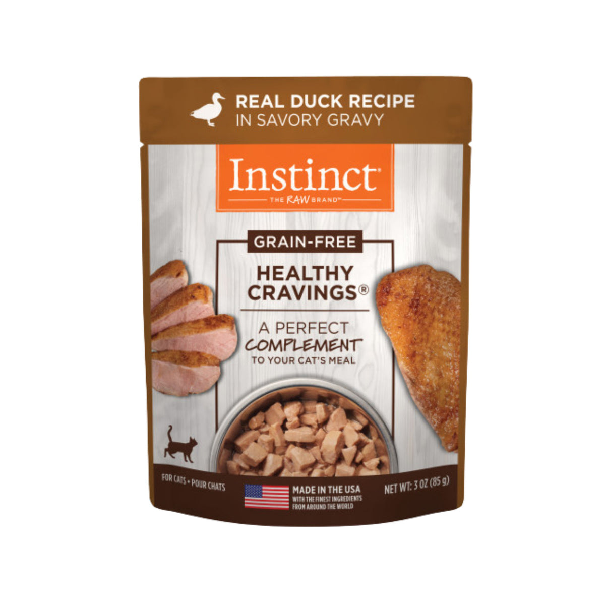 Instinct Healthy Cravings Grain-Free Real Duck Recipe in Savory Gravy Wet Cat Food Topper
