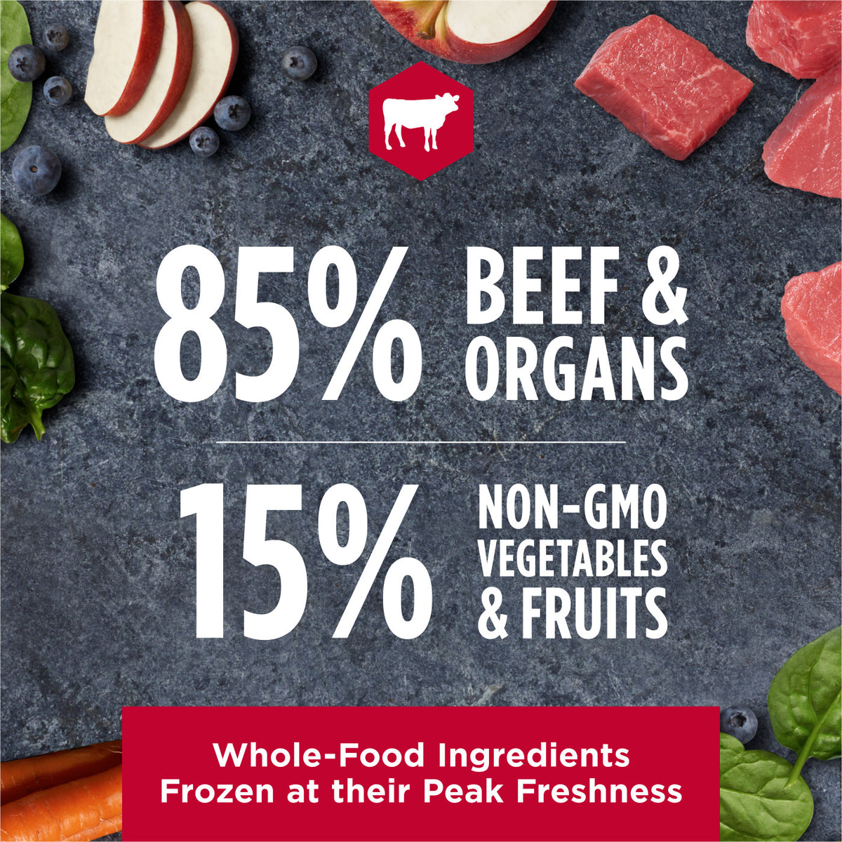 Instinct Frozen Raw Bites Grain-Free Real Beef Recipe Dog Food