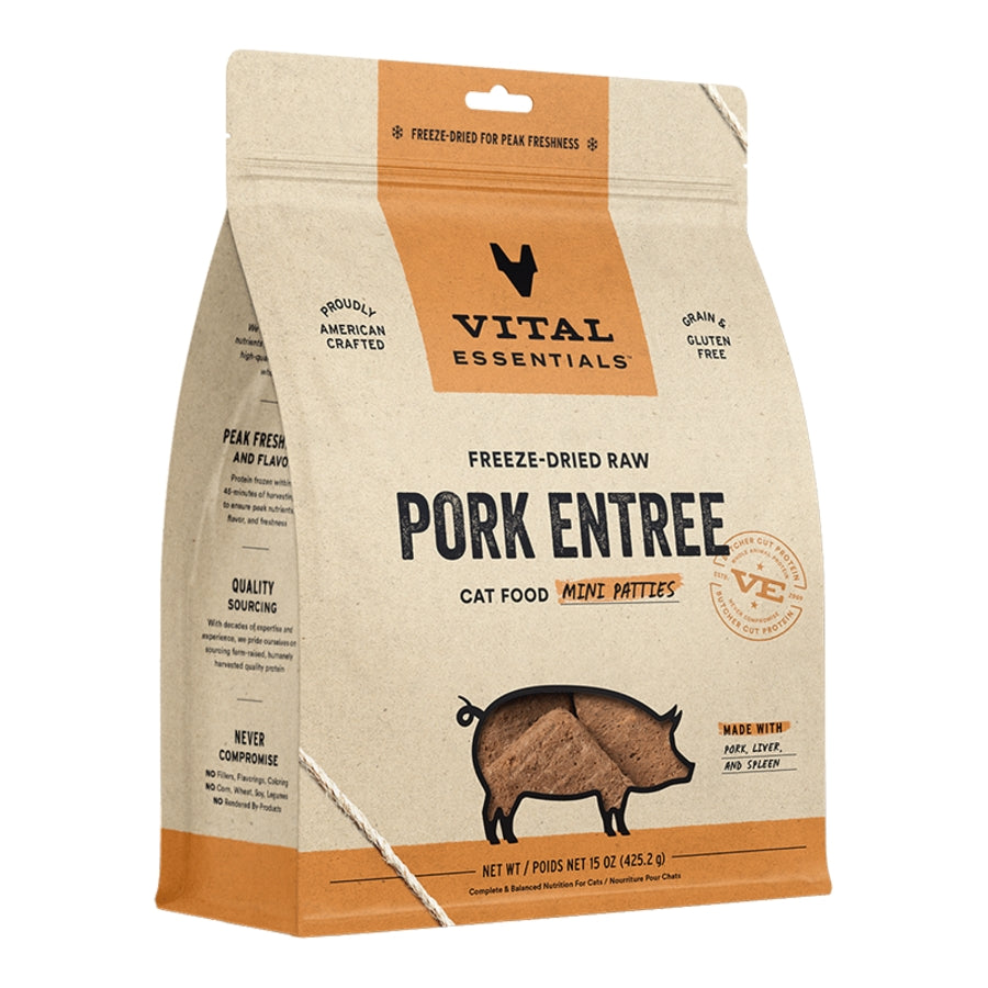 Vital Essentials Freeze-Dried Raw Pork Cat Food