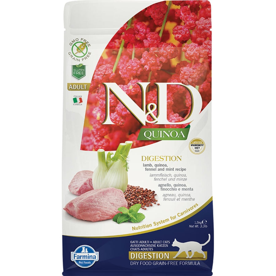 Farmina N&D Quinoa Digestion Grain Free Lamb, Quinoa, Fennel & Mint Cat Food