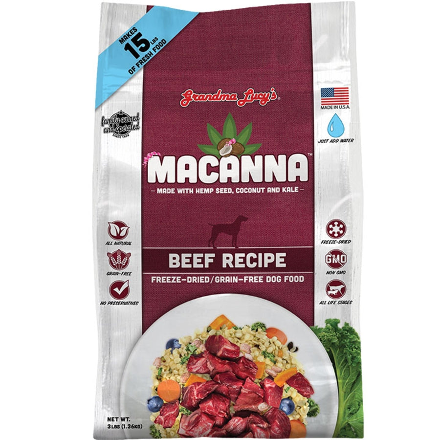 Grandma Lucy's Macanna Freeze-Dried Beef Recipe Dog Food