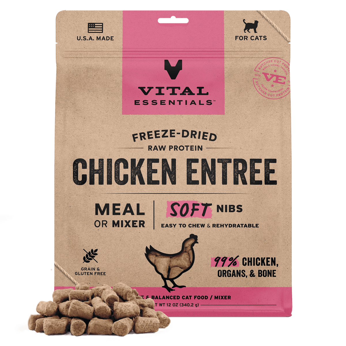 Vital Essentials Freeze-Dried Raw Chicken Cat Food