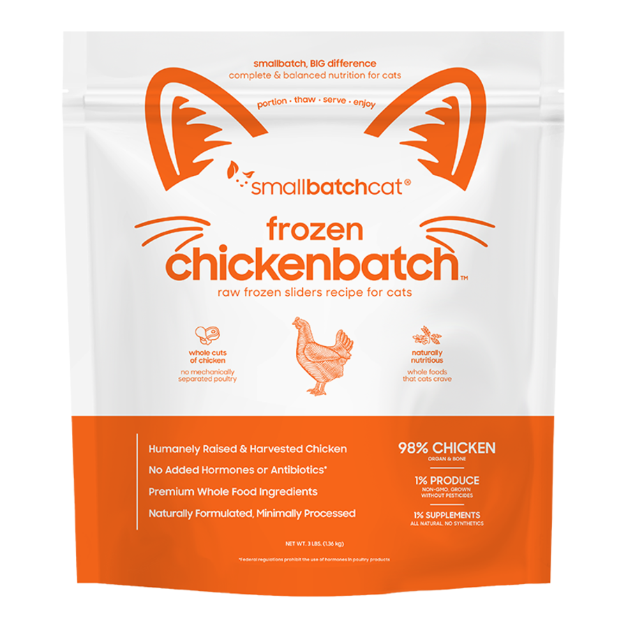 Small Batch Chicken Sliders Frozen Raw Cat Food