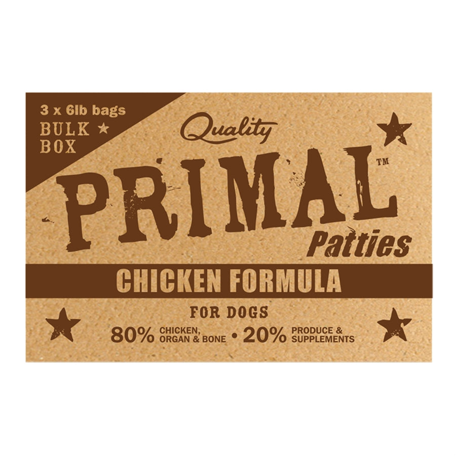 Primal Frozen Patties Chicken Raw Dog Food