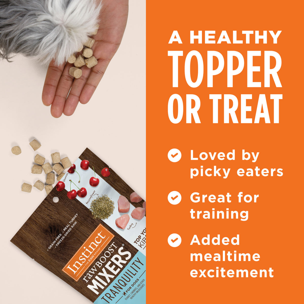 Instinct Freeze-Dried Raw Boost Mixers Grain-Free Tranquility Dog Food Topper