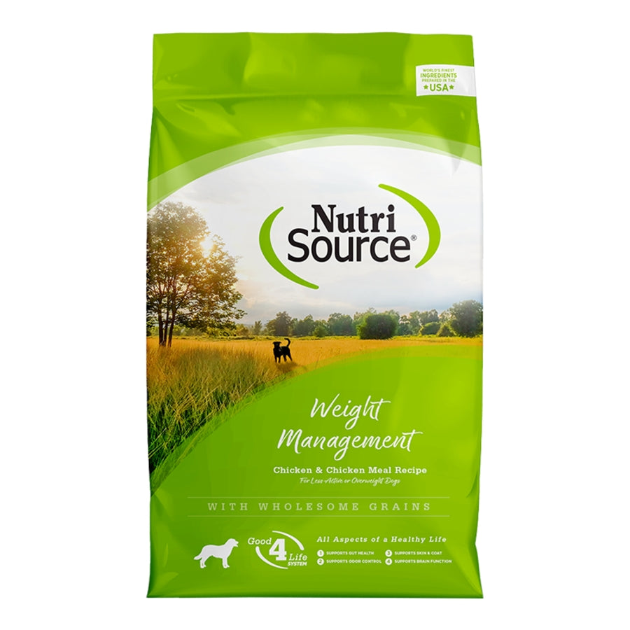 NutriSource Weight Management Chicken &amp; Chicken Meal with Wholesome Grains Dog Food