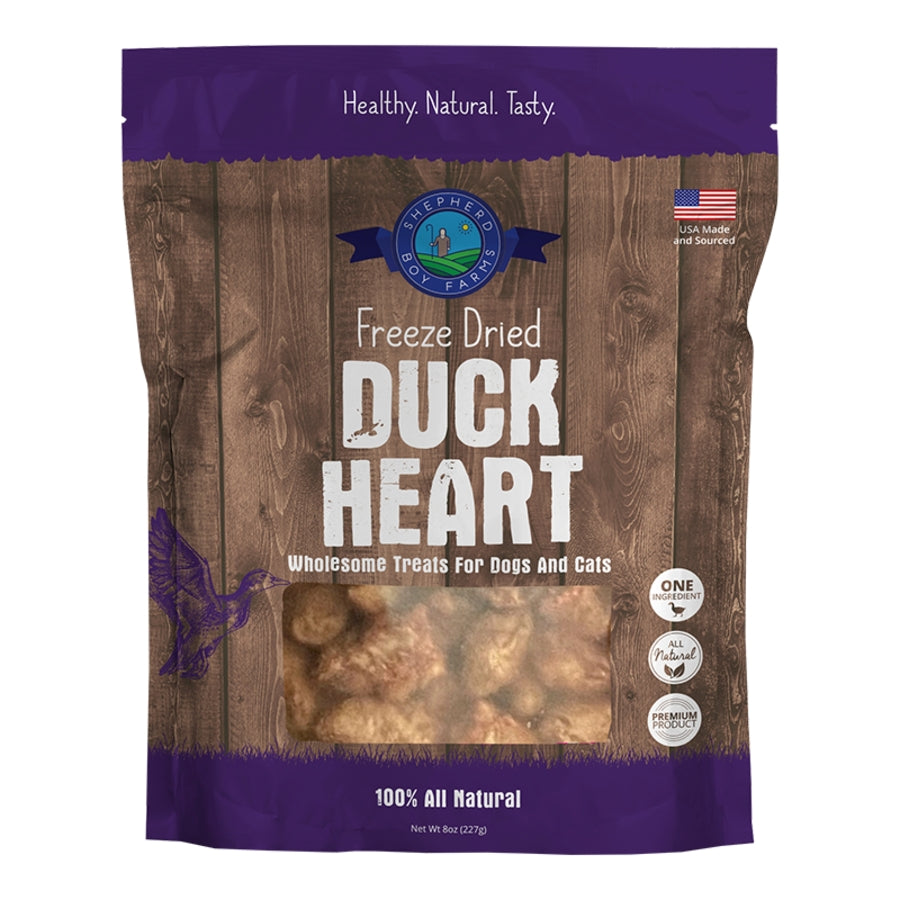 Shepherd Boy Farms Freeze-Dried Duck Heart Dog & Cat Treats