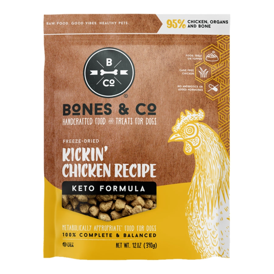 The Bone &amp; Co Freeze-Dried Raw Kickin&#39; Chicken Dog Food