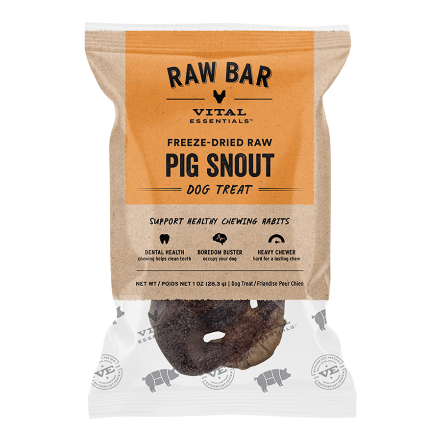 Vital Essentials Freeze-Dried Raw Pig Snouts Dog Chew