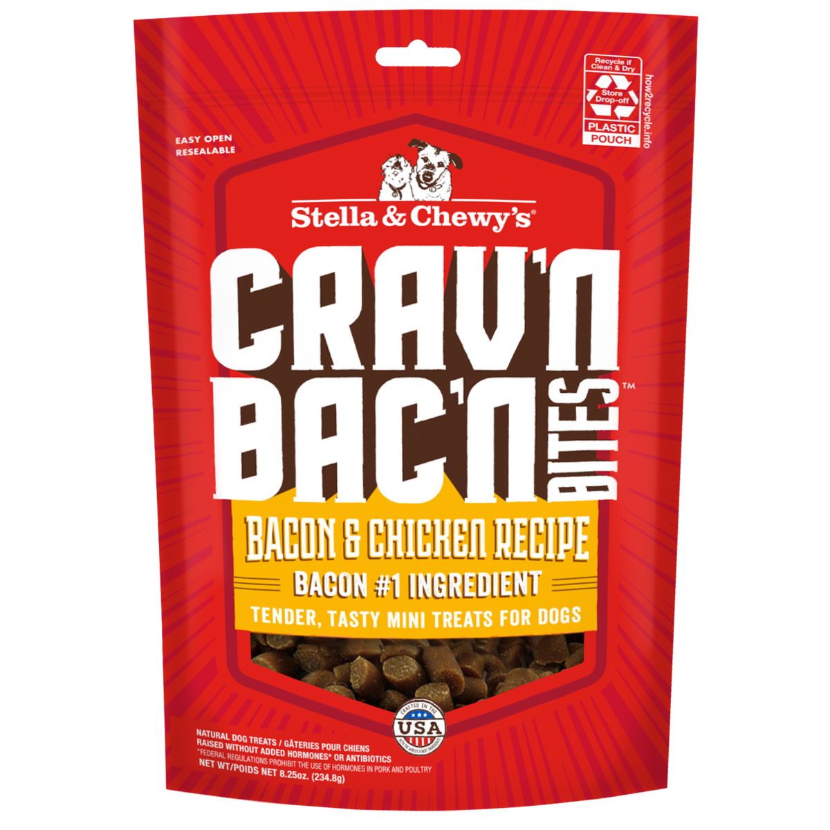Stella &amp; Chewy&#39;s Crav&#39;n Bac&#39;n Bites Bacon &amp; Chicken Dog Treats