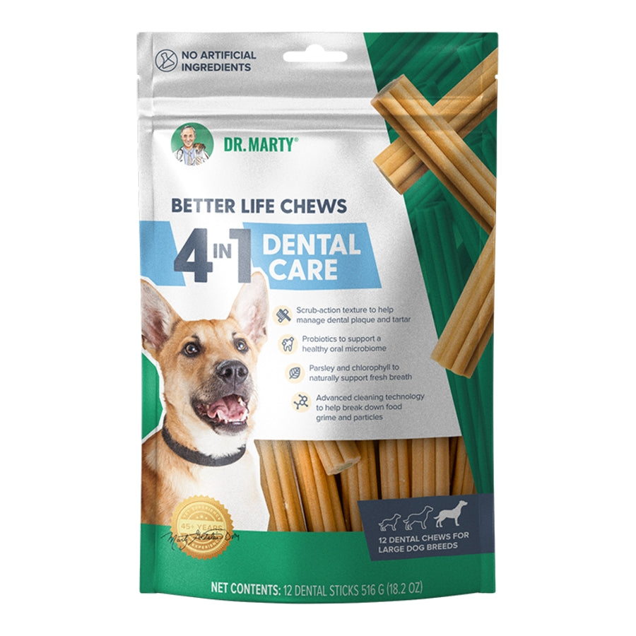 Dr. Marty Better Life Chews 4-in-1 Dental Care Dog Chews
