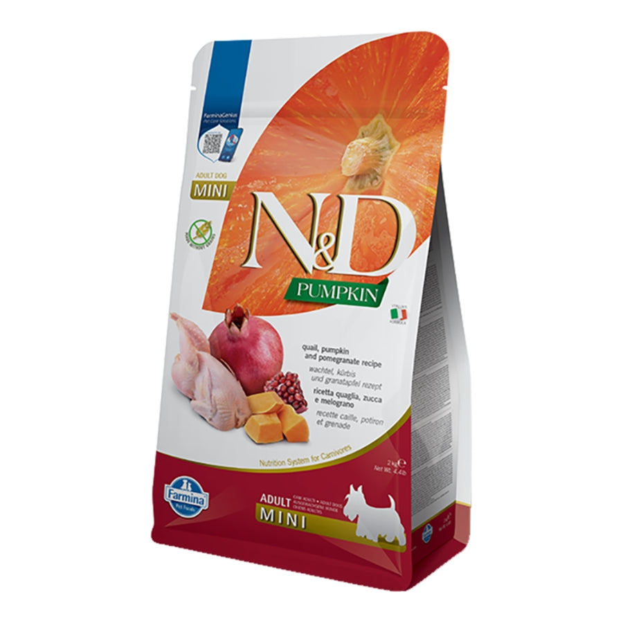 Farmina N&D Pumpkin Grain Free Quail, Pumpkin & Pomegranate Mini Dog Food