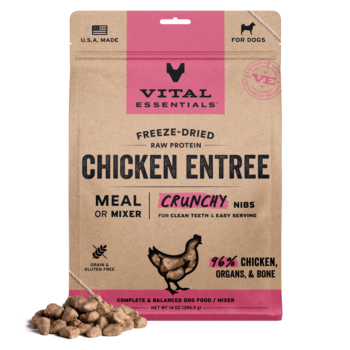 Vital Essentials Freeze-Dried Raw Chicken Dog Food