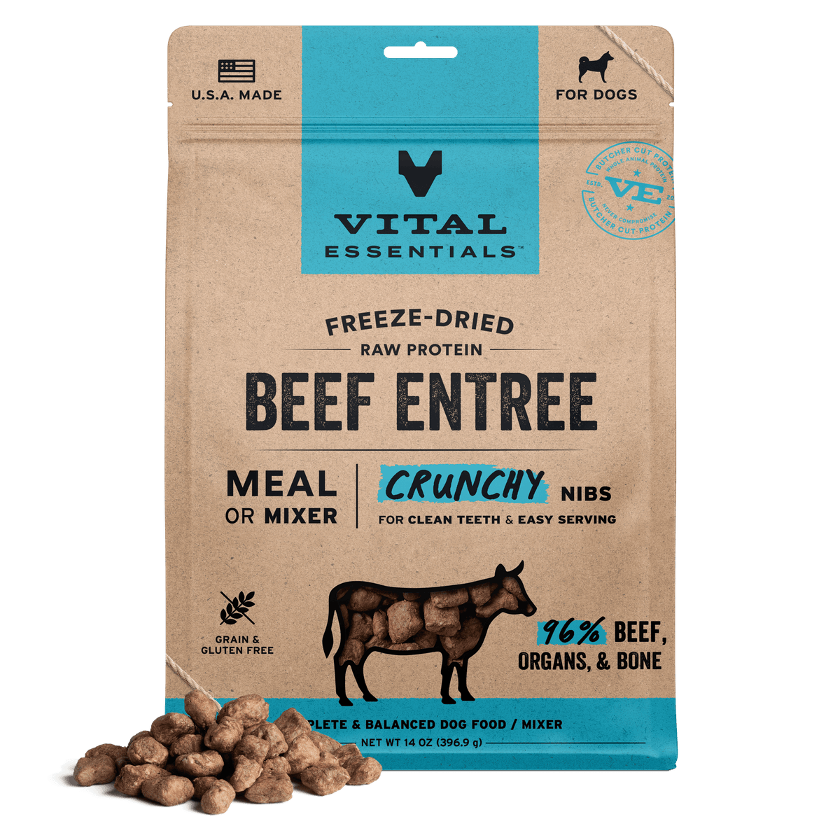 Vital Essentials Freeze-Dried Raw Beef Dog Food