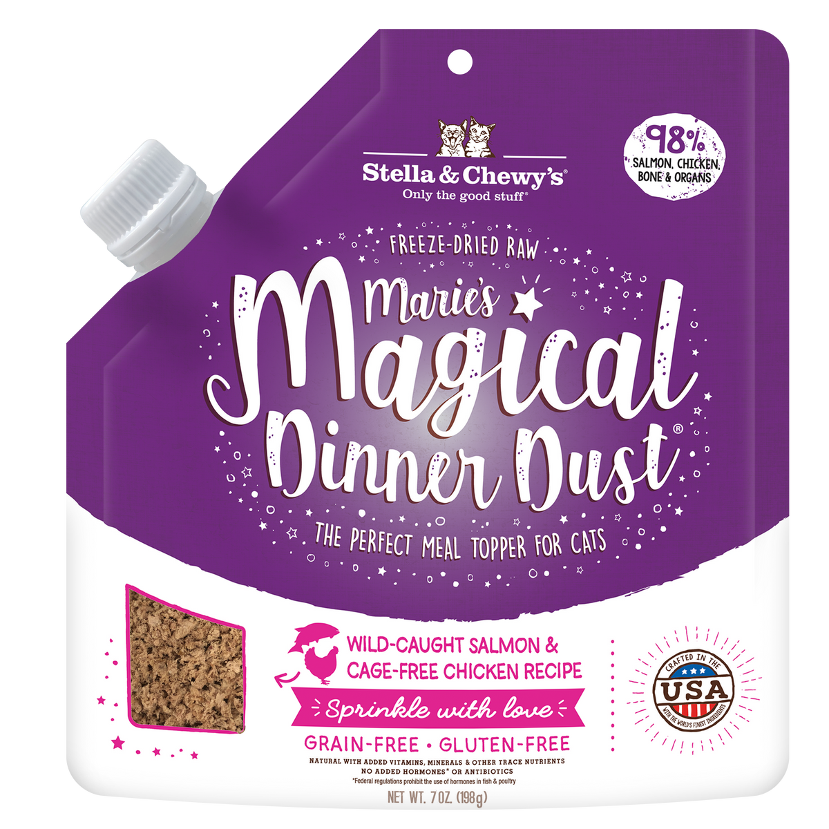 Stella &amp; Chewy&#39;s Marie&#39;s Magical Dinner Dust Salmon &amp; Chicken Cat Food Topper