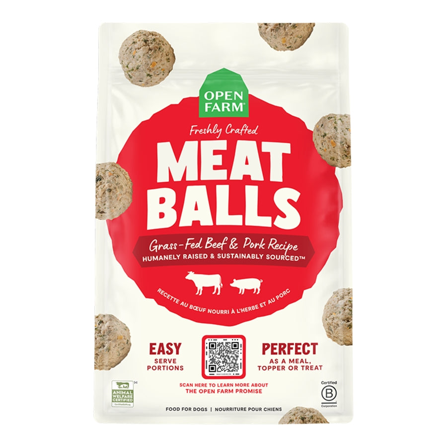 Open Farm Gently Cooked Meatballs Grass-Fed Beef & Pork Frozen Dog Food