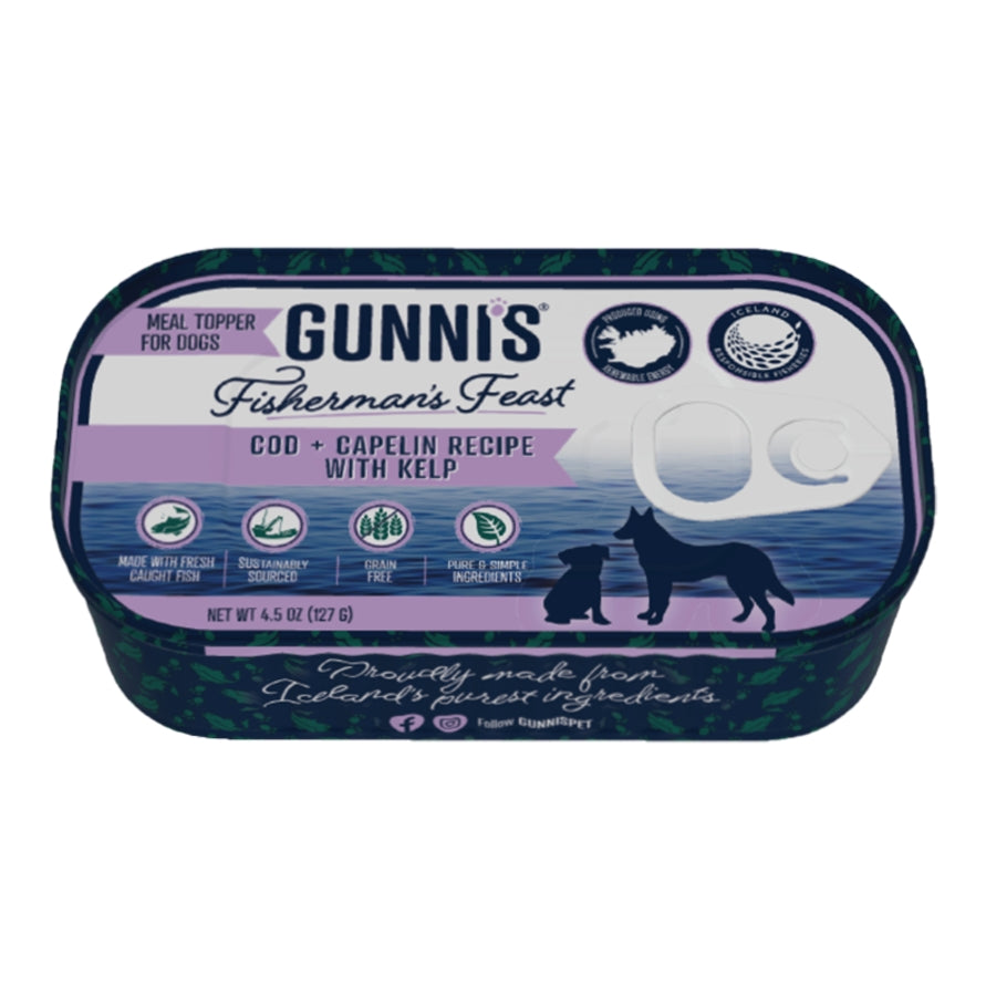 Gunni&#39;s Fisherman&#39;s Feast Cod + Capelin with Kelp Meal Topper for Cats