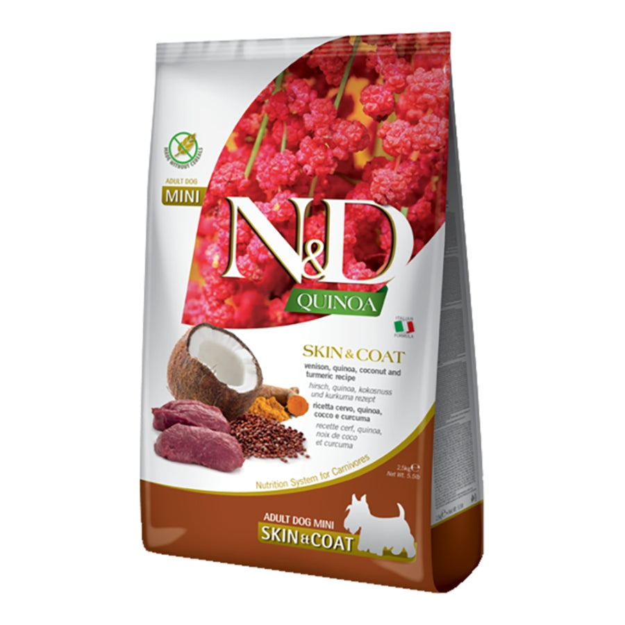 Farmina N&D Quinoa Grain Free Venison Skin & Coat Mini Dog Food