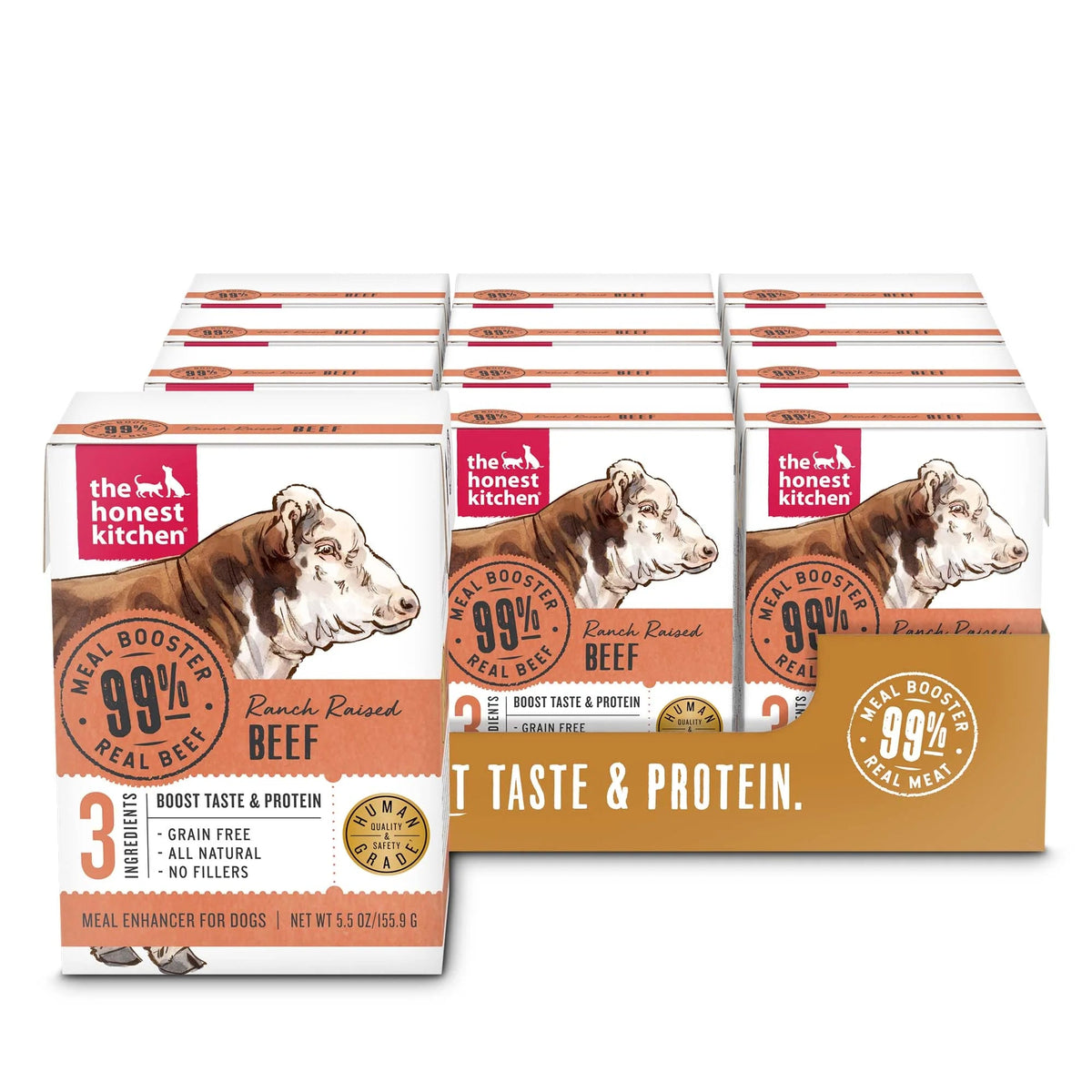 The Honest Kitchen Meal Booster 99% Beef Food Dog Meal Topper
