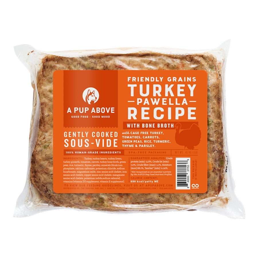 A Pup Above Turkey Pawella Gently Cooked Frozen Dog Food