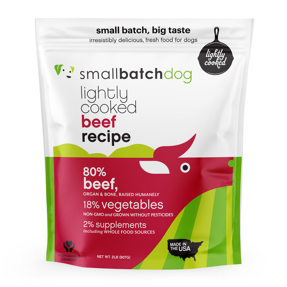 Small Batch Lightly Cooked Beef Sliders Frozen Dog Food