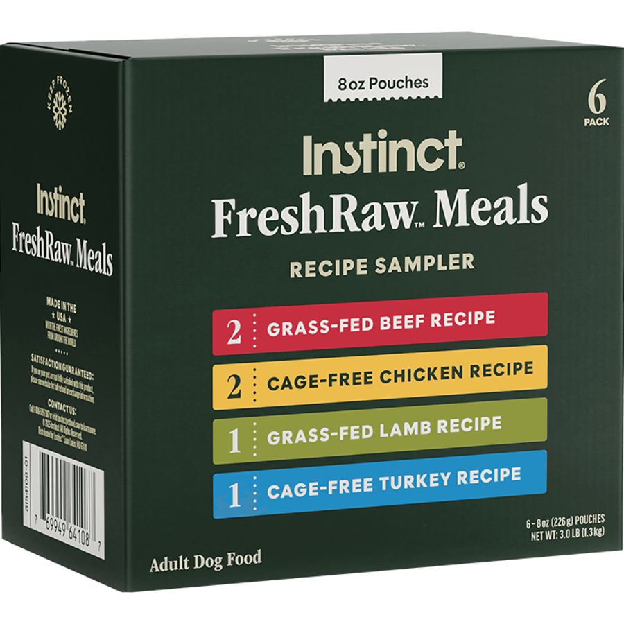 Instinct FreshRaw Meals Recipe Sampler Frozen Raw Dog Food