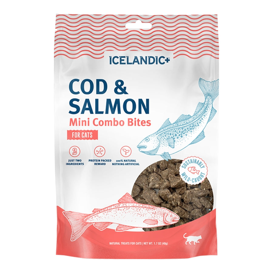 Icelandic+ Mini Combo Bites Cod &amp; Salmon Cat Treats