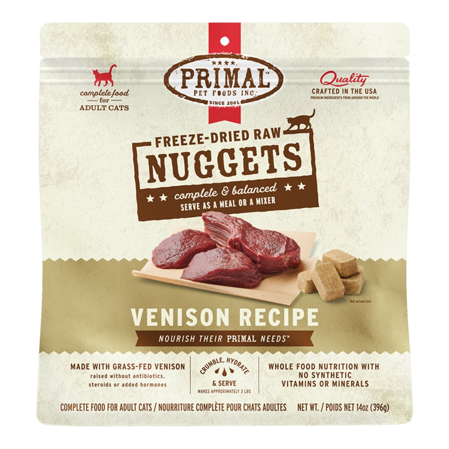 Primal Freeze-Dried Raw Nuggets Venison Cat Food